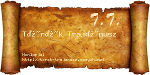 Török Trajánusz névjegykártya