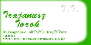 trajanusz torok business card